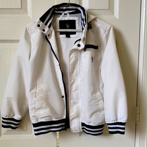 Original USpolo assn. white and blue casual jacket